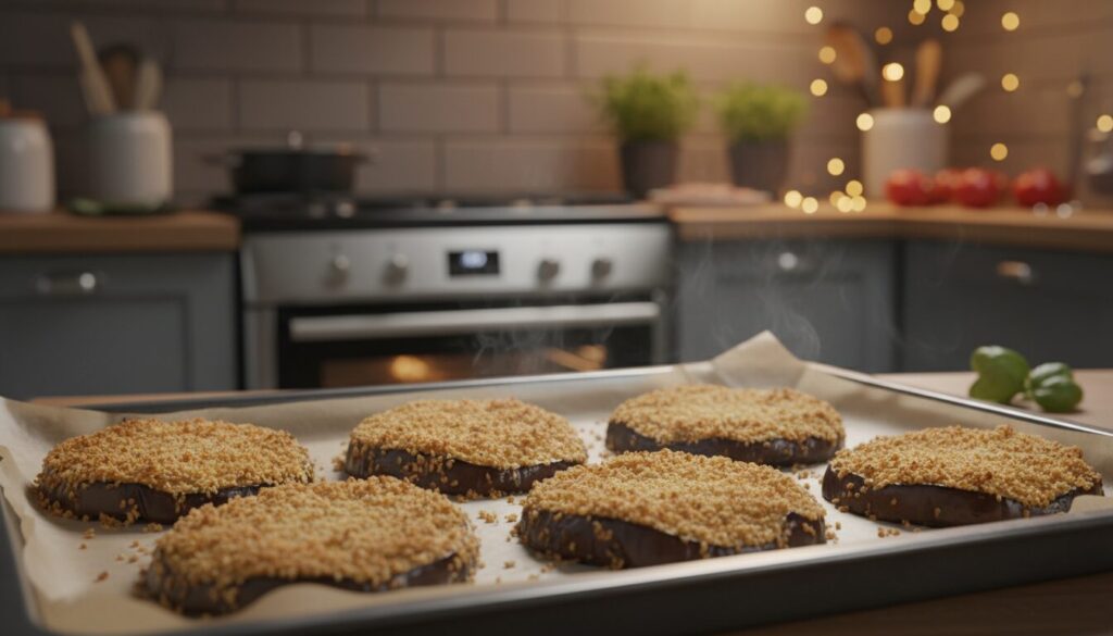 découvrez la recette d'aubergines panko rôties au four à basse température pour une texture croustillante et un goût savoureux, parfaite pour un plat sain et gourmand.
