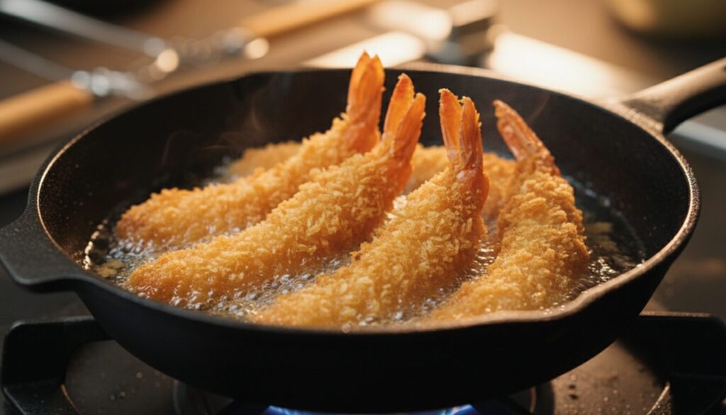 découvrez notre recette simple et savoureuse de crevettes enrobées de chapelure panko, parfaitement sautées à la poêle pour une texture croustillante et un goût irrésistible.