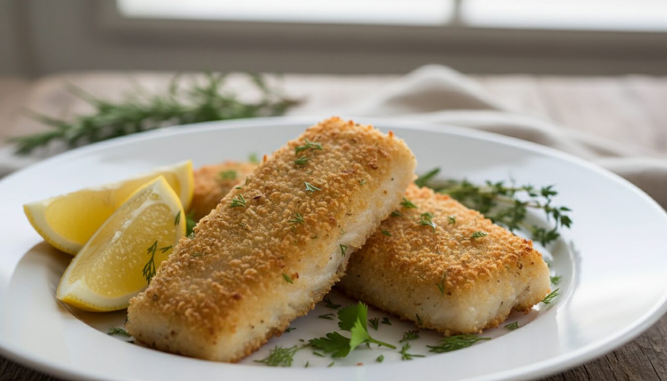 découvrez notre recette facile et savoureuse de filets de cabillaud enrobés de panko croustillant, frits à la poêle pour un plat léger et gourmand.