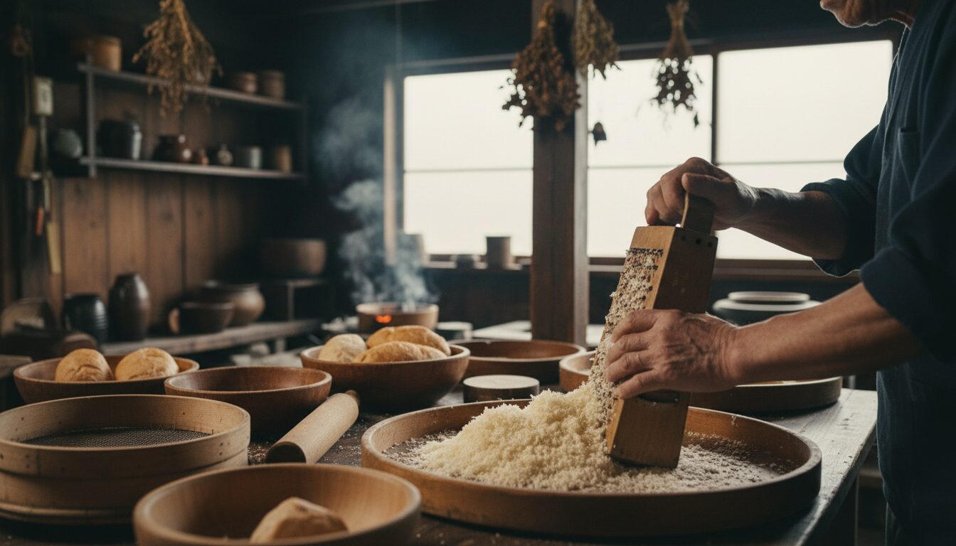 découvrez l'histoire fascinante et les techniques artisanales traditionnelles de fabrication du panko, chapelure japonaise légère et croustillante, utilisée dans la cuisine nipponne.