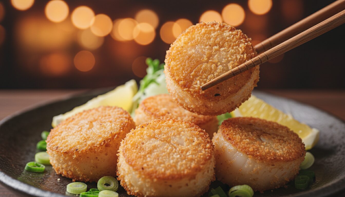 découvrez nos saint-jacques croustillantes en chapelure panko, poêlées à la perfection pour une texture légère et savoureuse qui ravira vos papilles.