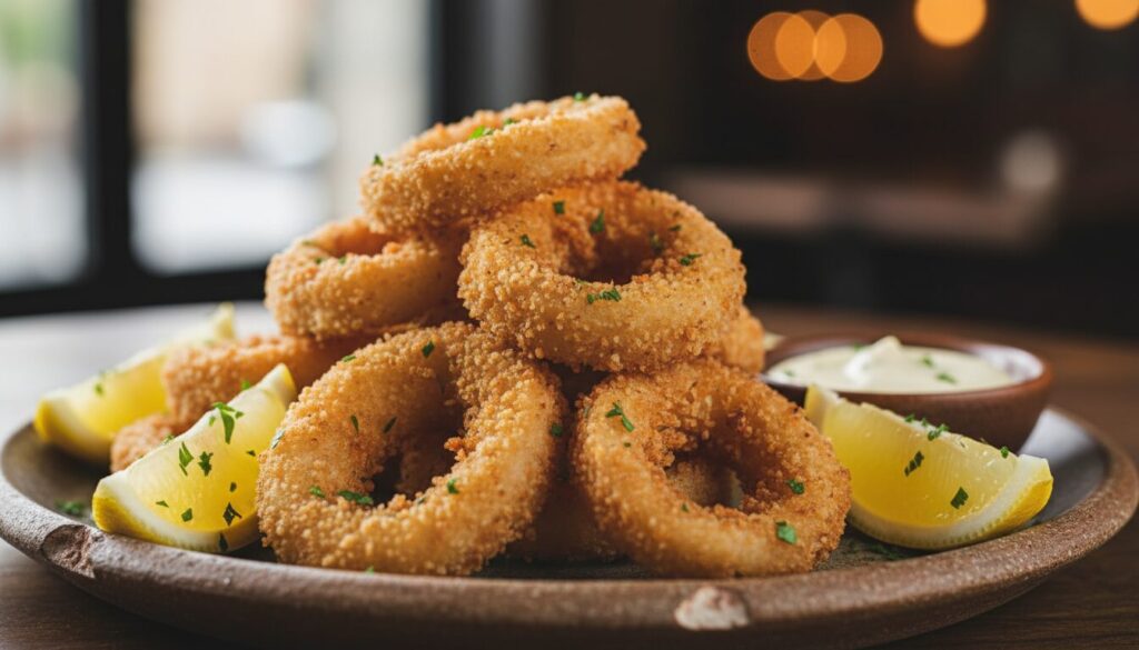 découvrez notre recette savoureuse de calmars panés en chapelure panko, croustillants et dorés, frits à la poêle pour un plat gourmand et facile à préparer.