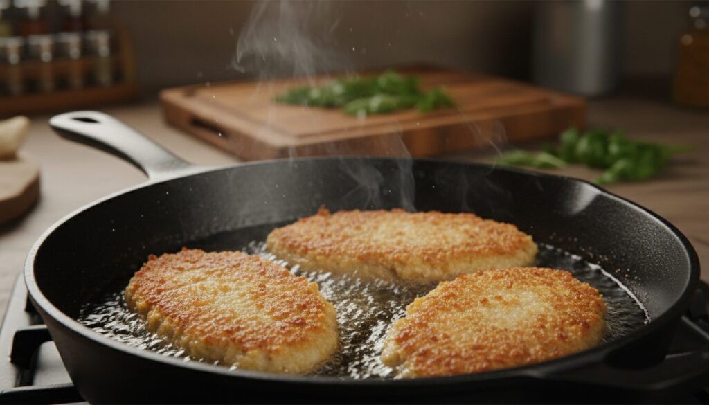 découvrez la recette facile et rapide des escalopes de dinde panées à la chapelure panko, croustillantes et dorées, parfaitement cuites à la poêle pour un repas savoureux.