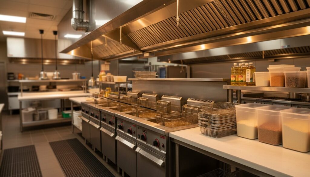 découvrez les meilleures stratégies pour concevoir une cuisine commerciale optimisée pour la friture, alliant efficacité, sécurité et praticité pour un service rapide et de qualité.