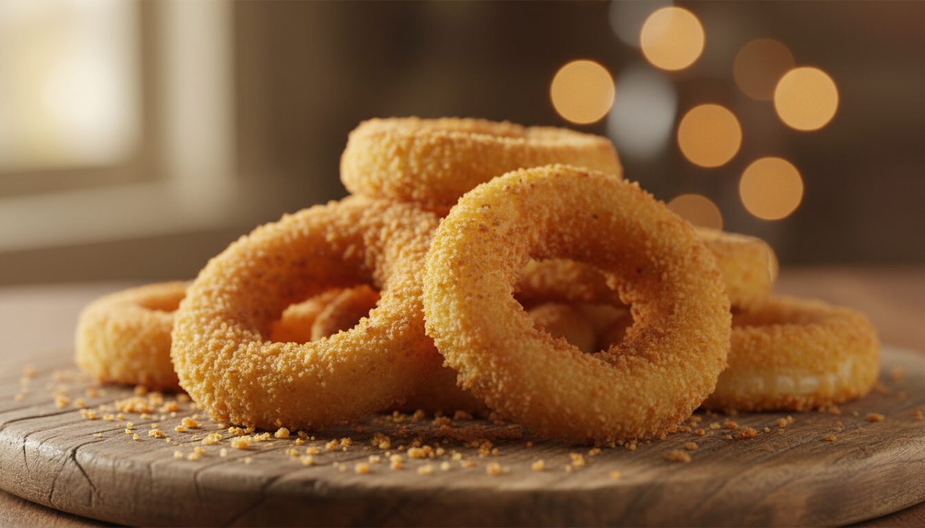 découvrez nos rondelles d’oignons panko préparées au four pour un croquant parfait et une saveur irrésistible, idéales pour vos apéritifs et repas gourmands.
