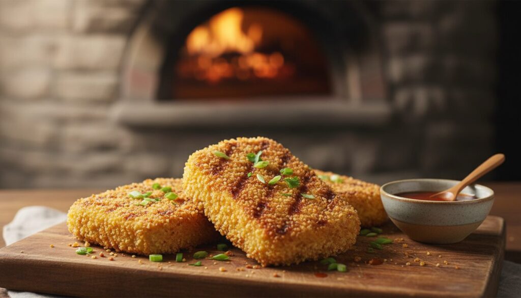 découvrez notre recette savoureuse de tofu mariné enrobé de panko et grillé au four traditionnel pour un plat croustillant et plein de saveurs.