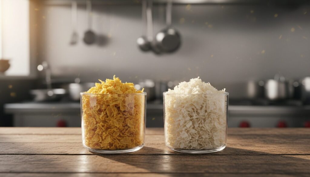 yumart présente ses chapelures panko jaunes et blanches authentiques, conçues spécialement pour les professionnels de la restauration mondiale, alliant qualité et authenticité pour sublimer toutes vos préparations.