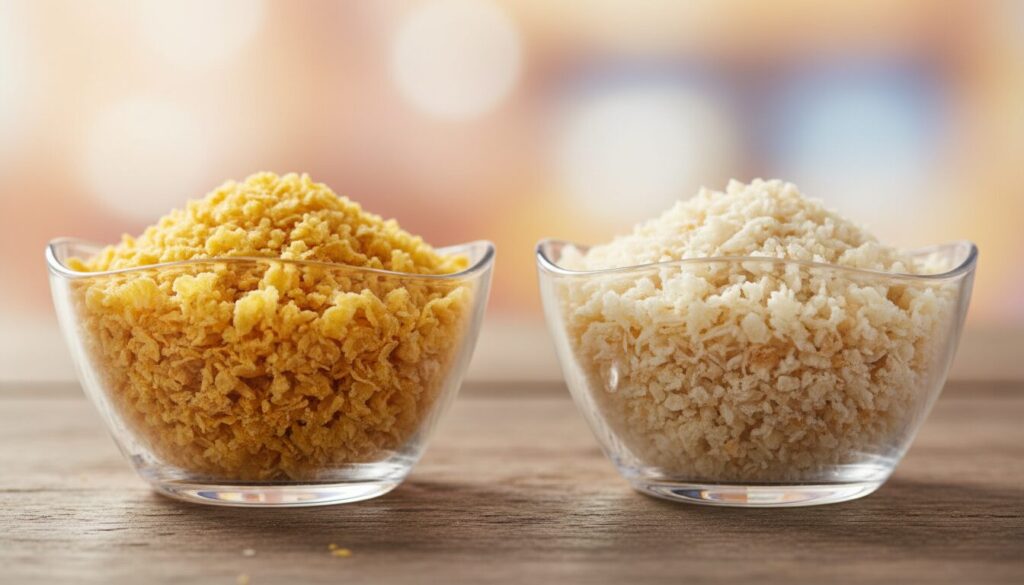 découvrez les chapelures panko jaunes et blanches de yumart, spécialement conçues pour les professionnels de la restauration mondiale, alliant qualité et authenticité pour sublimer vos plats.