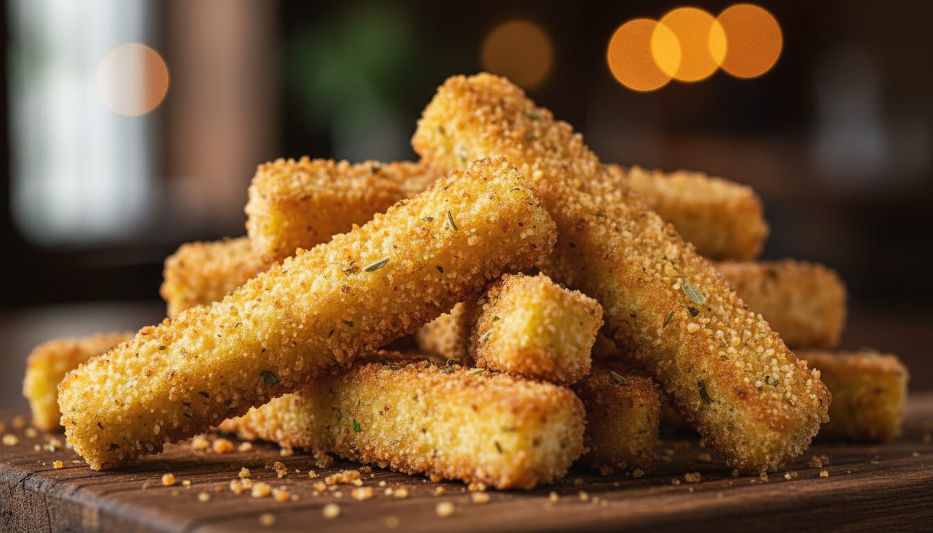 découvrez une recette simple et savoureuse de courgettes coupées en bâtonnets, enrobées de panko croustillant et grillées à la poêle pour un accompagnement léger et gourmand.