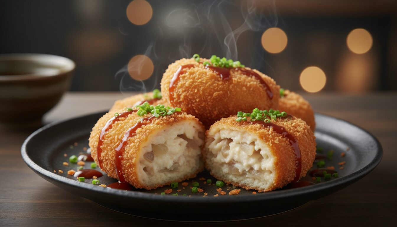 découvrez notre recette savoureuse de croquettes de poulet croustillantes en chapelure panko, parfaitement dorées à la poêle pour un plat gourmand et facile à préparer.