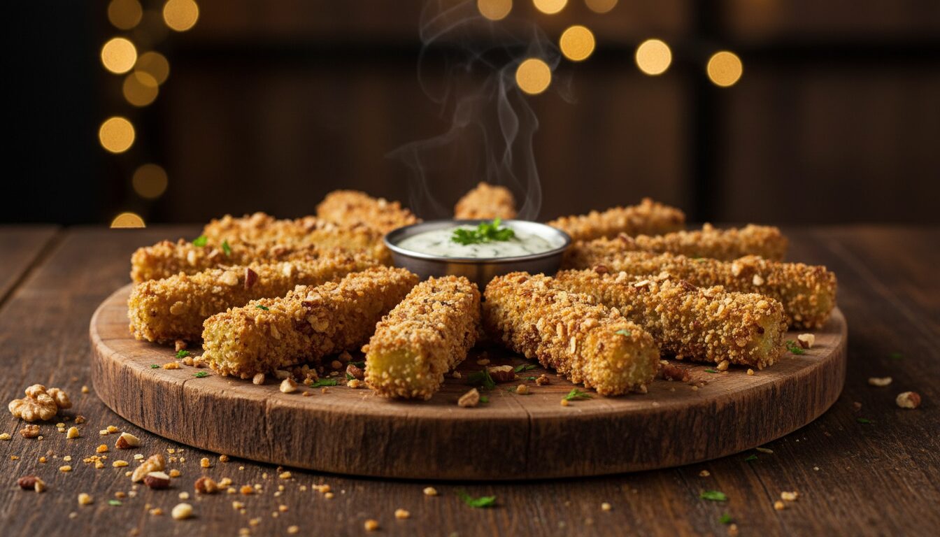 découvrez nos bâtonnets de céleri panés au panko, délicieusement poêlés pour une texture croustillante et un goût savoureux, parfaits en apéritif ou accompagnement.